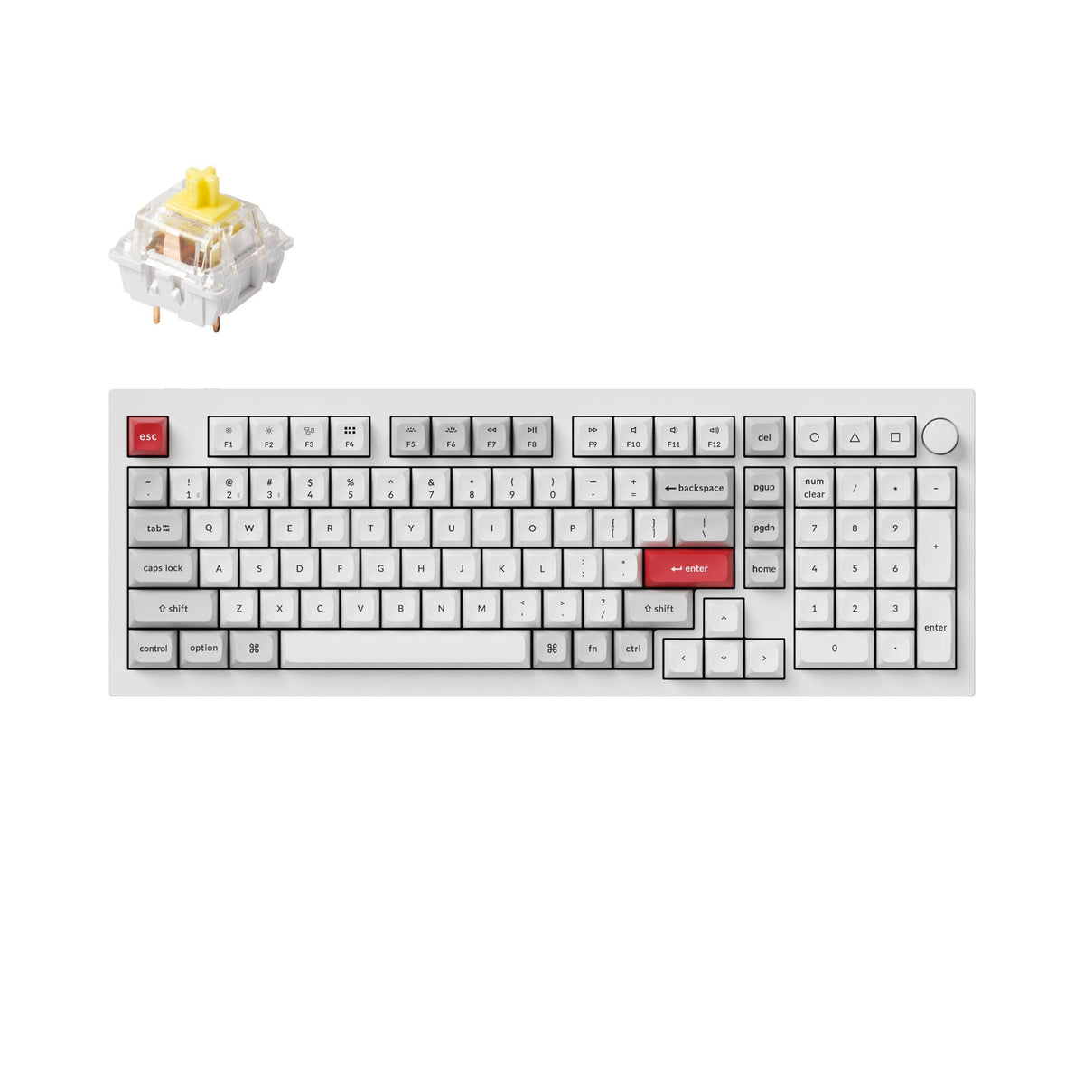Teclado mecânico personalizado sem fio Keychron Q5 Pro QMK/VIA - Layout ANSI
