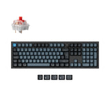 Keychron q6 pro qmk/via coleção de layout iso de teclado mecânico personalizado sem fio
