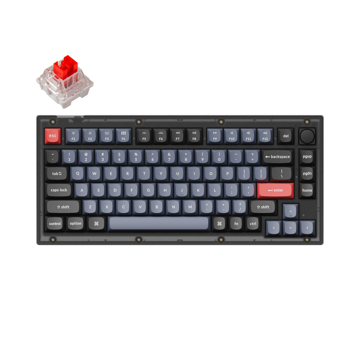 Teclado mecânico personalizado Keychron V1 QMK (layout ANSI dos EUA)