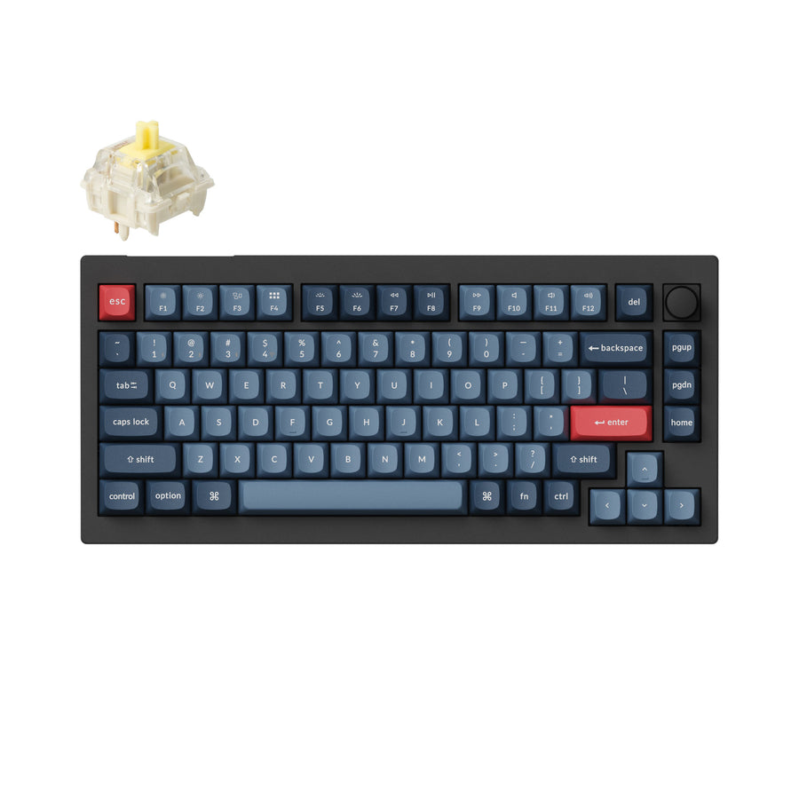 Teclado mecânico personalizado sem fio Keychron V1 Max QMK/VIA