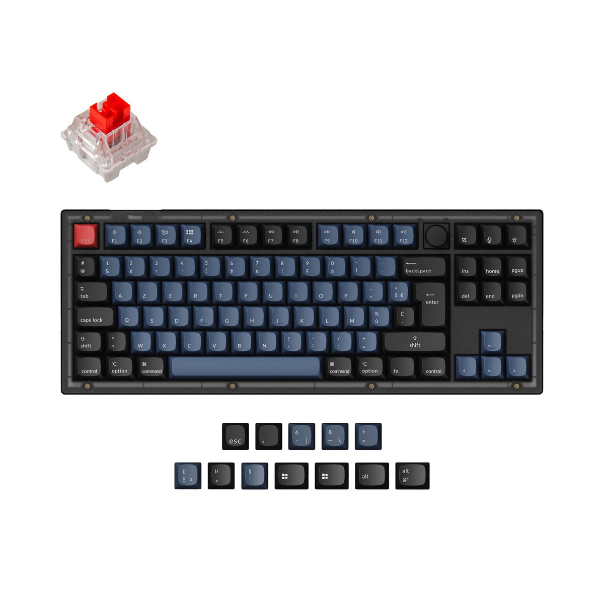 Colección de diseño ISO de teclado mecánico personalizado Keychron V3 QMK