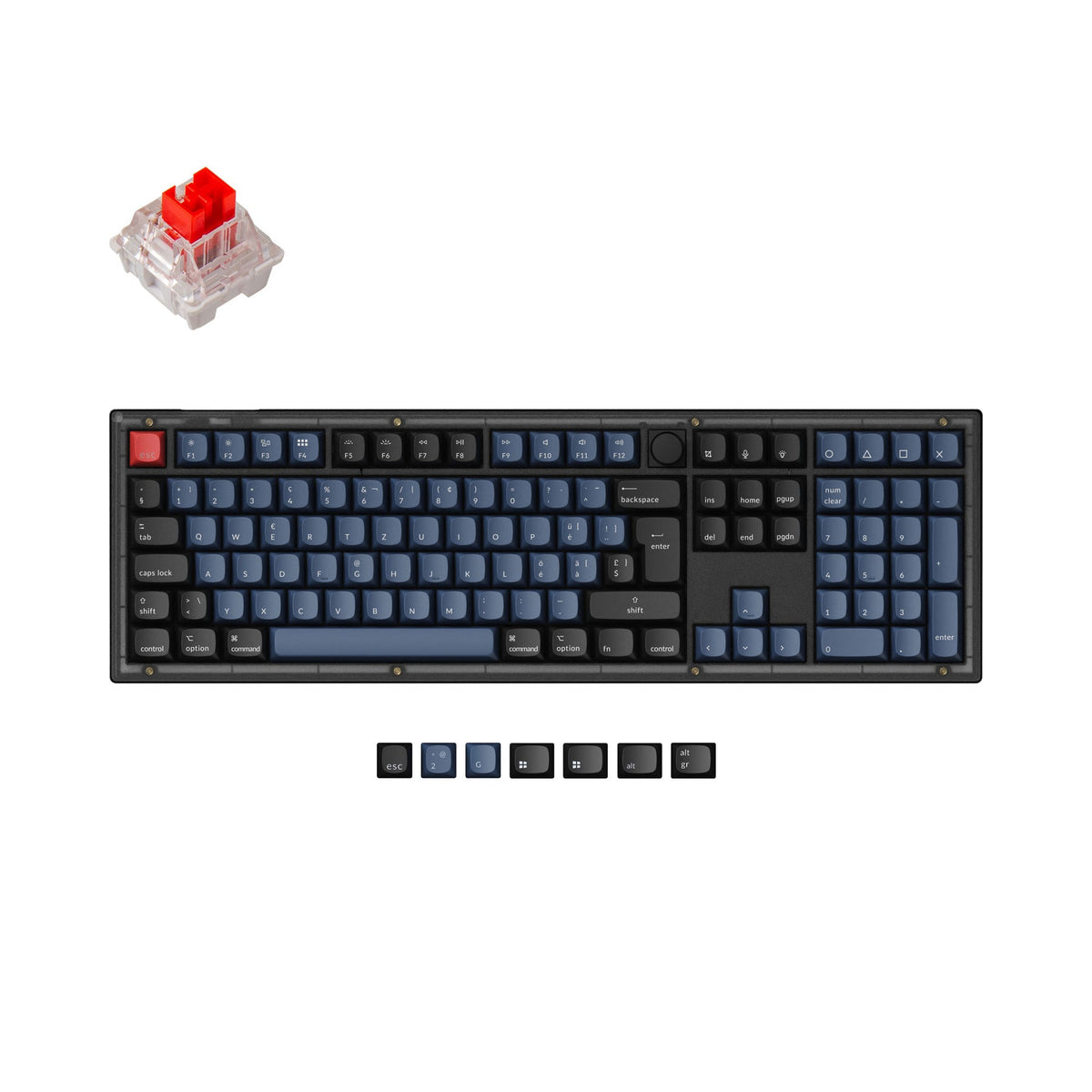 Coleção de layout ISO de teclado mecânico personalizado Keychron V6 QMK