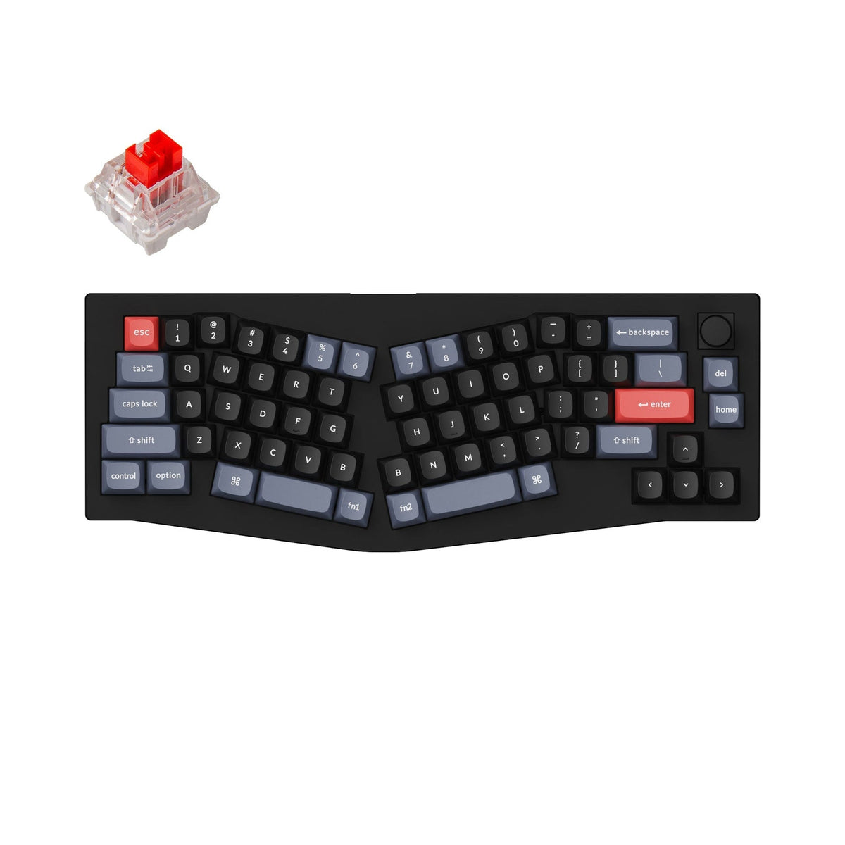 Keychron V8 (Alice Layout) Teclado mecânico personalizado QMK (Layout ANSI dos EUA)