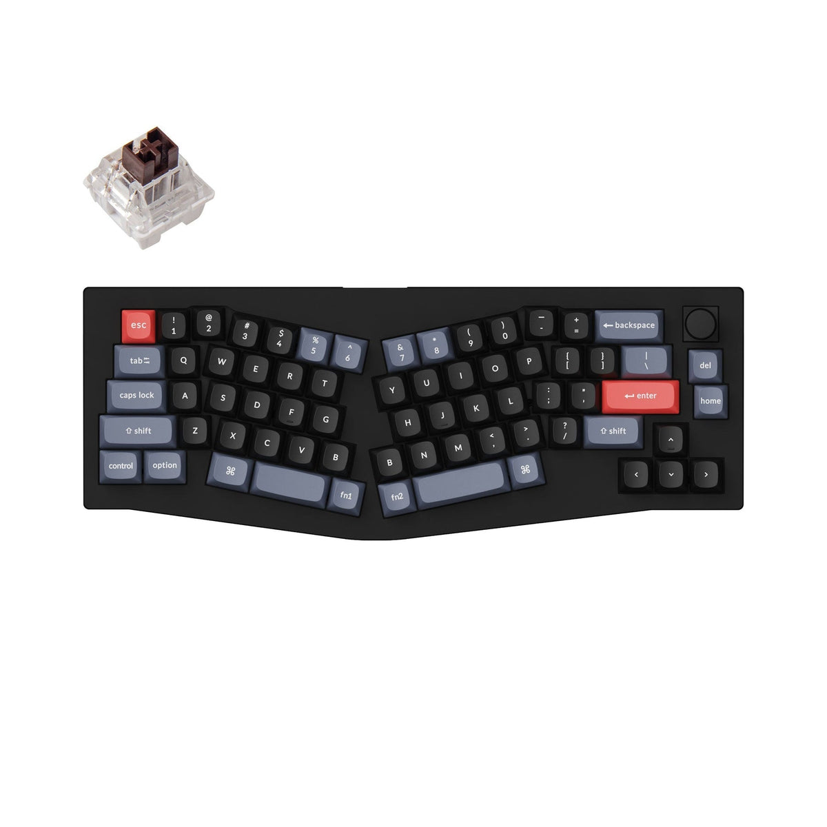 Keychron V8 (Alice Layout) Teclado mecânico personalizado QMK (Layout ANSI dos EUA)