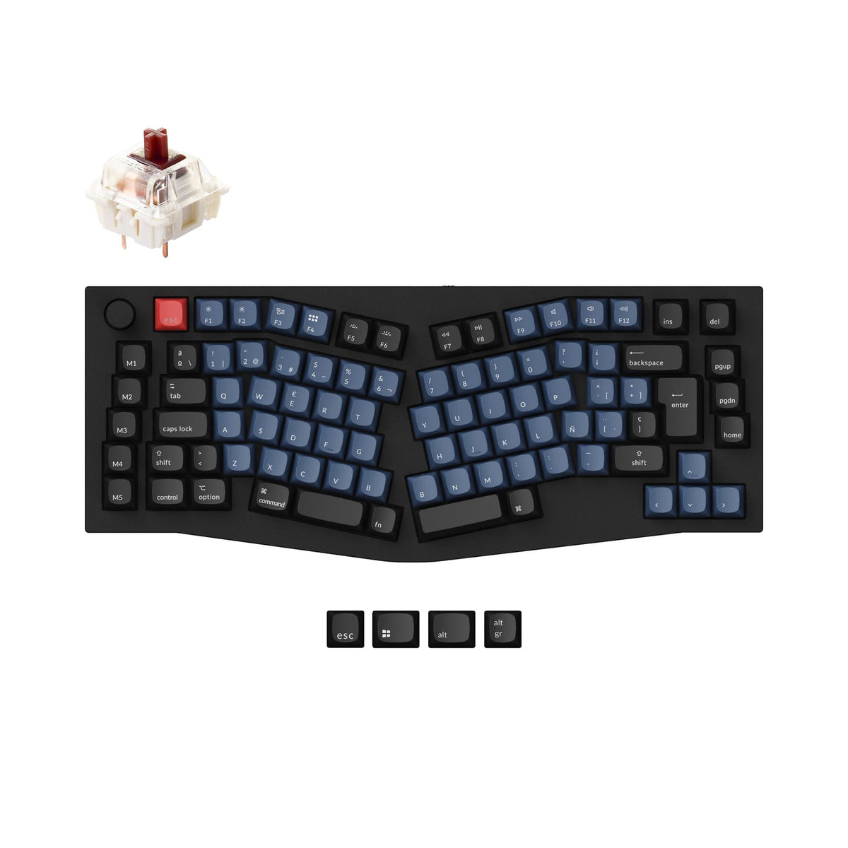 Keychron Q10 (Alice Layout) QMK teclado mecânico personalizado coleção de layout ISO