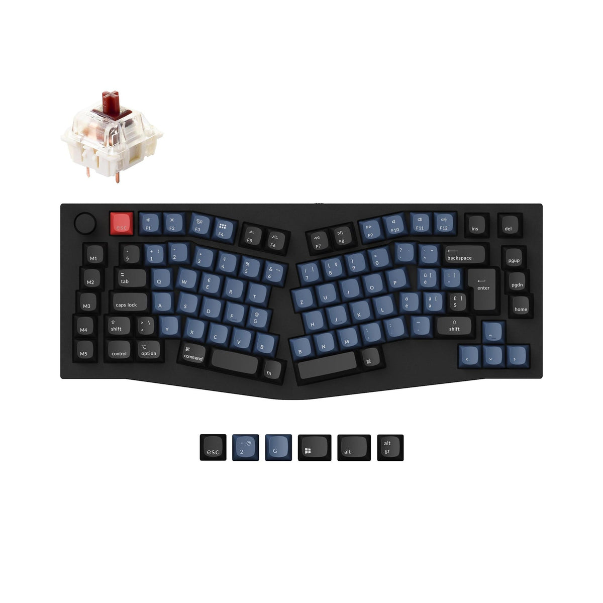 Keychron Q10 (Alice Layout) QMK teclado mecânico personalizado coleção de layout ISO