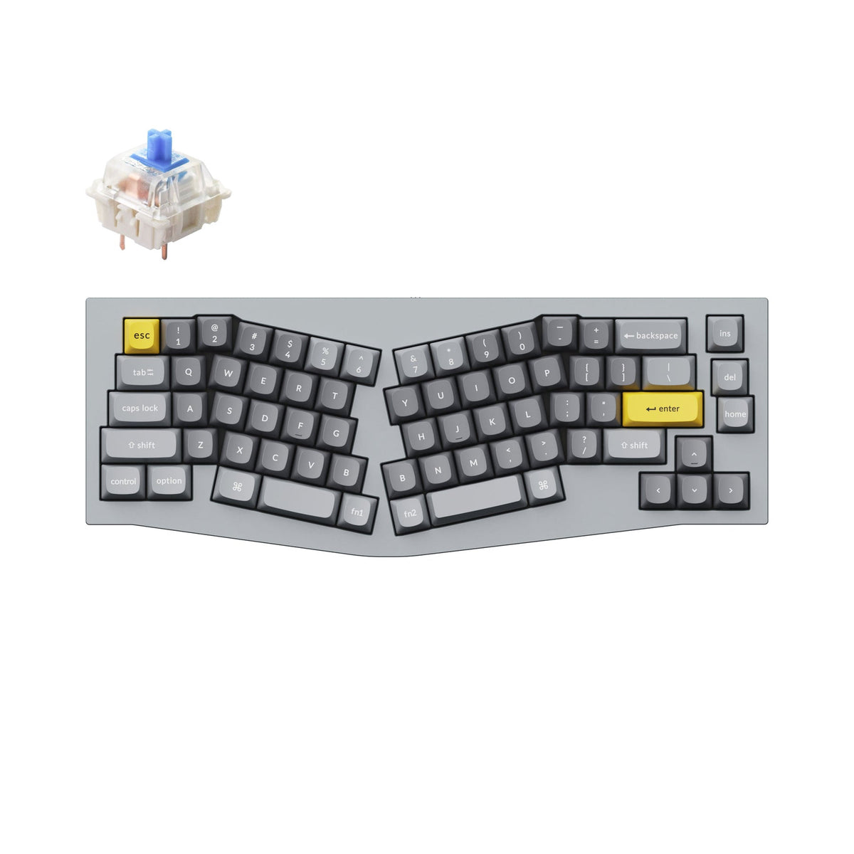 Keychron Q8 (Alice Layout) Teclado mecânico personalizado QMK
